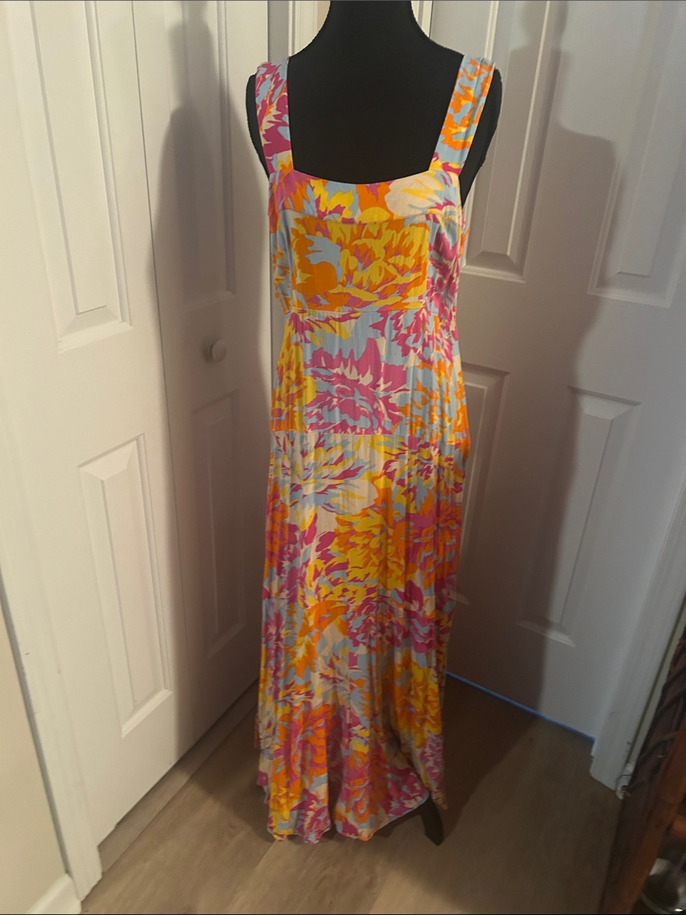Vince Canuto Multi Maxi Sundress - Pink, Yellow & Blue